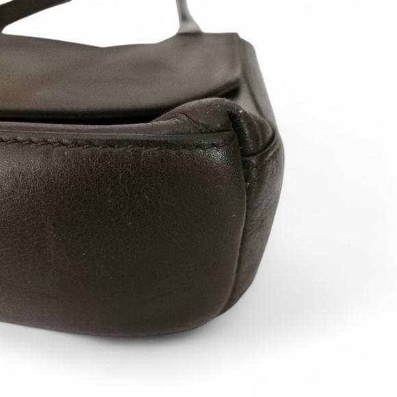 LOUVIER Paris leather Shoulder Bag brown - Picture 12 of 15